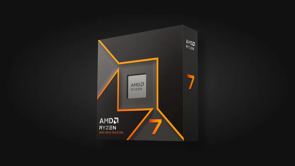 AMD Ryzen 7 9700X retail product image.