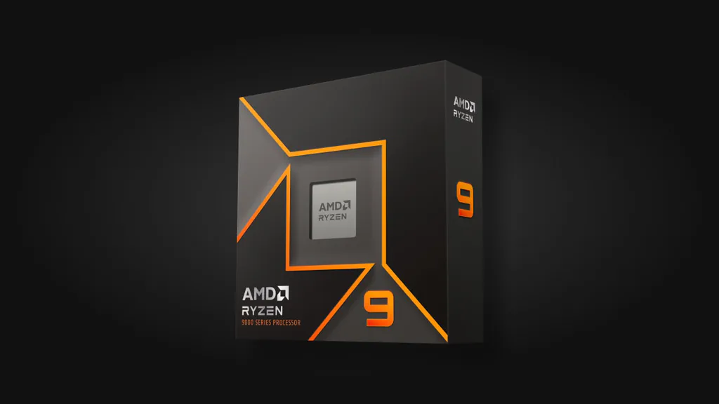 AMD Ryzen 9 9950X retail product image.
