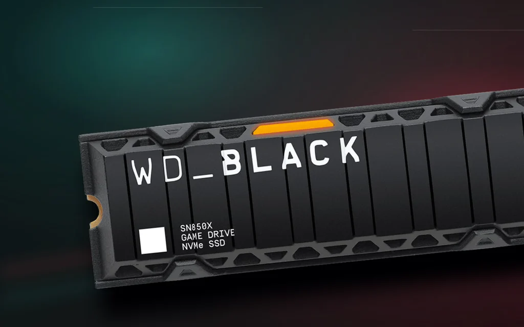 WD Black SN850X heatsink NVMe SSD shown as a premium product cover for the SSD buying guide.