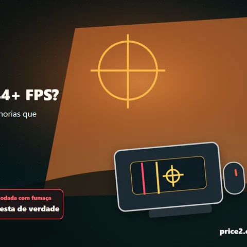 Ilustração editorial da Price2Click para verificar FPS, CPU, GPU, RAM e gargalos de notebook no Counter-Strike 2.