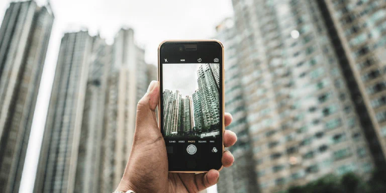 A close-up shot of the multi-lens camera module on a 2025 flagship smartphone.