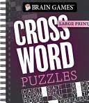 Brain Games - Large Print: Crossword Puzzles (Dark Gray)