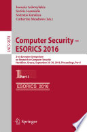 Computer Security – ESORICS 2016