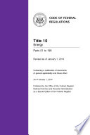 Title 10 Energy Parts 51 to 199 (Revised as of January 1, 2014)