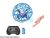 Holyton HT06 Hand-Operated + Remote Control Flying Ball Mini Drone with LED Light,Blue